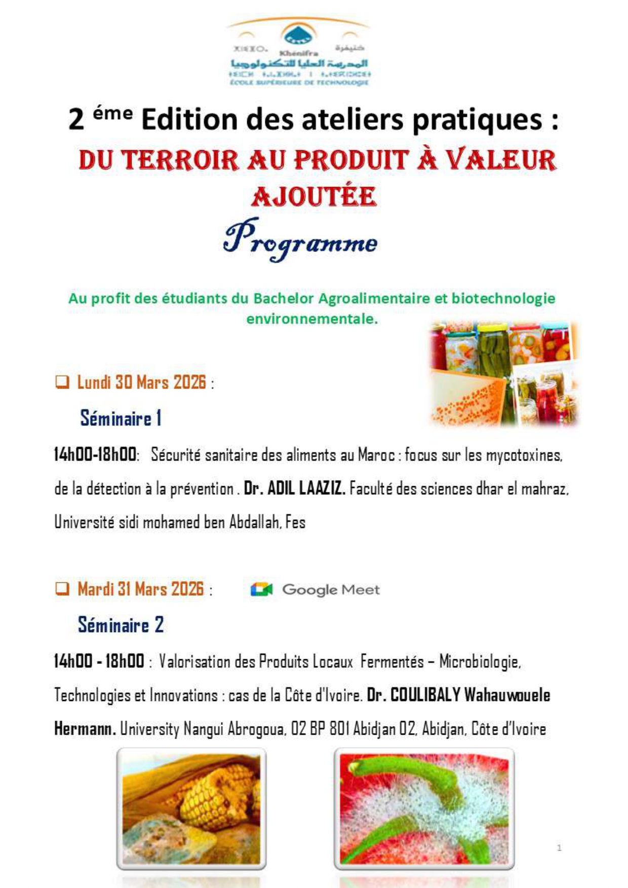 2ème Édition des Ateliers Pratiques : Du Terroir au Produit à Valeur Ajoutée