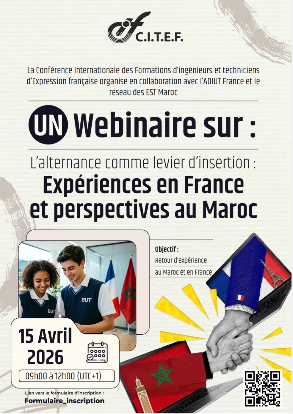 Webinaire : L’alternance comme levier d’insertion : Expériences en France et perspectives au Maroc